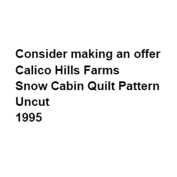 Vtg Calico Hills Farms Snow Cabin Quilt Pattern 18"x18" Sew Craft Patchwork - Picture 3 of 5